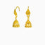 22K Yellow Gold Jhumki Drop Earrings W/ Gold Balls & Teardrop Posts - Virani Jewelers