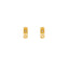 22K Multi Tone Huggies Earrings W/ Rhombus Etched Designs - Virani Jewelers