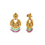 22K Yellow Gold Earrings W/ Ruby and Filgree Art & Splendid Design - Virani Jewelers
