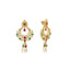 22K Yellow Gold Hoop Earrings W/Rubies,Emeralds,CZ and pearls with Dreamcatcher Design - Virani Jewelers