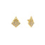 22K Yellow and White Gold Diamond Shaped Stud Earrings, 5.4 grams - Virani Jewelers
