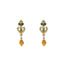 22K Yellow Gold Love Emerald Earrings - Virani Jewelers
