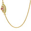 An image of the rope chain and gemstone embellishments of the 22K gold chain from Virani Jewelers.