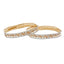 22K Multi Tone Gold Laser Bangles Set of 2 W/ Grecian Leaf Design & Open Layered Band - Virani Jewelers