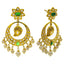 A side view of the post on the Anjali 22K gold earrings from Virani Jewelers.