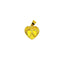 22K Yellow Gold Letter "A" Pendant W/ Etched Double Heart Frame - Virani Jewelers