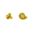 22K Yellow Gold Mango Stud Earrings W/ Meenakari Design & Small Gold Balls - Virani Jewelers