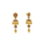 22K Yellow Gold Drop Earrings W/Meenakari Design, 20.6 grams - Virani Jewelers