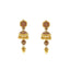 22K Yellow Gold Drop Earrings W/Meenakari Design, 20.6 grams - Virani Jewelers