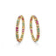 22K Yellow Gold Gemstone Bangles Set of 2 W/ Emeralds, Rubies & Mango Accents - Virani Jewelers