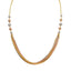 22K Multi Tone Gold Chain W/ Draped Wheat Link Chains & Large Side Ball Accents - Virani Jewelers