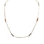 22K Multi Tone Gold Chain W/ White & Rose Gold Detailed Pipe Beads, Size 18 - Virani Jewelers