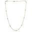 22K Multi Tone Gold Ball Chain W/ White Gold Pipe Beads - Virani Jewelers