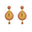 22K Yellow Gold Necklace And Earrings Set W/ Rubies, Emeralds, CZ Gems, Flower Charms & Pear Pendants - Virani Jewelers
