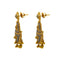 22K Multi Tone Gold Necklace & Earrings Set W/ Beaded Filigree & Royal Double Collar Chandelier Display - Virani Jewelers