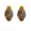 22K Multi Tone Gold Necklace & Earrings Set W/ CZ Gems, Jointed Frame & Laser Cut Flowers - Virani Jewelers