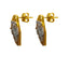 22K Multi Tone Gold Necklace & Earrings Set W/ CZ Gems, Jointed Frame & Laser Cut Flowers - Virani Jewelers
