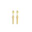 22K Yellow Gold Necklace & Earrings Set W/ Twisted Beaded Chains & Tassel Pendant - Virani Jewelers