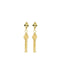 22K Yellow Gold Necklace & Earrings Set W/ Roped Beaded Chain & Tassel Pendants - Virani Jewelers