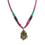 22K Yellow Gold Necklace & Earrings Set W/ Rubies, Black Sapphires & Emeralds - Virani Jewelers