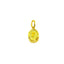 22K Yellow Gold Pendant W/ Engraved Initial "F" on Round Artisanal Frame - Virani Jewelers