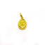 22K Yellow Gold Pendant W/ Engraved Initial "K" on Round Artisanal Frame - Virani Jewelers