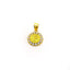 22K Yellow Gold Pendant W/ Engraved Initial "P" on Precious CZ Encrusted Frame - Virani Jewelers