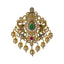 22K Yellow Gold Pendant W/ Emeralds, Rubies, CZ Gemstones & Hanging Pearls, 24.4gm - Virani Jewelers