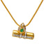 22K Multi-Tone Gold Emerald Leaf Pendant - Virani Jewelers