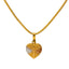 22K Multi-Tone Gold Engraved Heart Pendant - Virani Jewelers