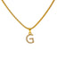 22K Yellow Gold and CZ Stone Letter "G" Pendant - Virani Jewelers