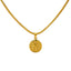22K Yellow Gold "N" Medallion Pendant - Virani Jewelers