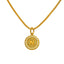 22K Yellow Gold Perforated Round "N" Pendant - Virani Jewelers