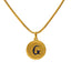 22K Yellow Gold and Blue Enamel "G" Pendant - Virani Jewelers