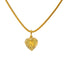 22K Gold Perforated Heart Shaped "N" Pendant - Virani Jewelers
