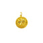 22K Yellow Gold Pendant W/ Hollow Frame of Circular Etched Details - Virani Jewelers