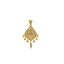 22K Yellow Gold Pendant & Earrings Set W/ Spindle Frame, Filigree & Drop Gold Balls - Virani Jewelers