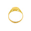 22K Yellow Gold Signet Ring W/ Round Etched Frame - Virani Jewelers