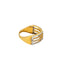 22K Yellow Gold Layered Minimal Ring w/ CZ Stones - Virani Jewelers