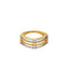 22K Yellow Gold Layered Minimal Ring w/ CZ Stones - Virani Jewelers