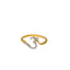 22K Yellow Gold & CZ Stone Dainty Om Ring - Virani Jewelers