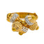 22K Multi Tone Gold Ring W/ Textured Yellow Gold Baubles With Yellow & White Gold Baubles - Virani Jewelers