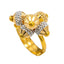 22K Multi Tone Gold Ring W/ Textured Yellow Gold Baubles With Yellow & White Gold Baubles - Virani Jewelers