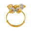 22K Multi Tone Gold Ring W/ Textured Yellow Gold Baubles With Yellow & White Gold Baubles - Virani Jewelers