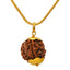 22K Gold Rudraksha Stone Pendant - Virani Jewelers