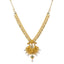 An image of the 22K gold necklace with emeralds, pearls, and diamonds from Virani Jewelers.