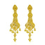 A close up image of the 22K gold earrings in the Sophia Beaded necklace set from Virani Jewelers.