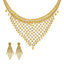 22K Yellow Gold Necklace with Temple shaped Earrings Set - Virani Jewelers