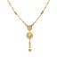 22K Yellow & White Gold Beaded Singapore Pendant Set - Virani Jewelers