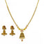 22K Yellow Gold Uncut Diamond Antique Temple Necklace Set W/ 7.13ct Uncut Diamonds, Rubies & Laxmi Pendants - Virani Jewelers